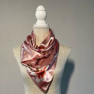 Square satin scarf